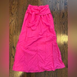 Women’s J. Crew pink cotton maxi skirt size small